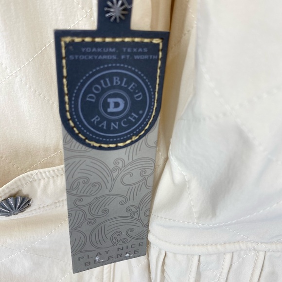 Double D Ranch “Racing Clouds” Studded Jacket in Bone | Size S | NEW - Picture 3 of 13